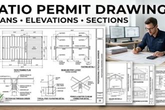 design patio permit structural plans and construction details