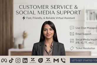 be your customer service and social media support manager