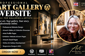 build a professional artist portfolio website for artists on wordpress cms
