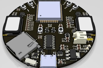 design esp32 iot pcb, wearable electronic pcb and embedded hardware in easyeda