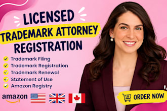 be your US trademark attorney registration, and patent filling