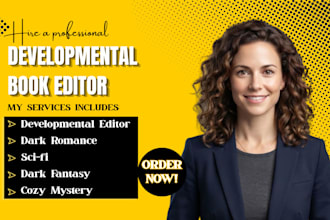 developmental edit and refine romance, dark fantasy erotica as a book editor