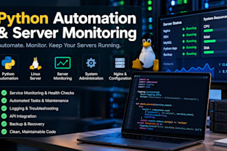 automate python tasks and monitor linux servers