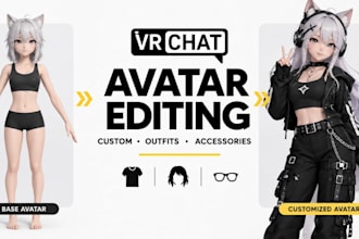 edit, customize, fix and optimize your vrchat avatar in unity