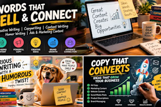 write witty ad copy and engaging content for your brand