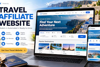 create an automated travel affiliate website with booking integrations