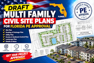 draft multi family civil site plans for florida