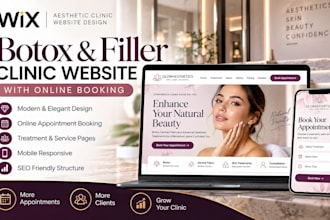 build a wix aesthetics clinic website with online booking