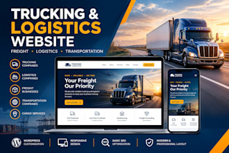 design trucking logistics website for freight transportation company