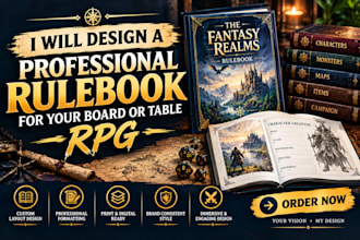 design a professional rulebook for your board or table rpg