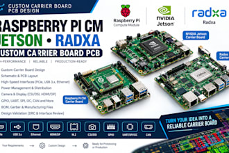 design custom carrier board pcb for raspberry pi cm, nvidia jetson and radxa