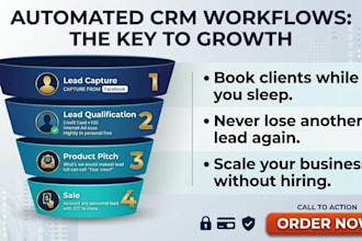 build automated workflows in gohighlevel, zoho, hubspot and pipedrive crm