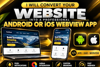 convert your website into a professional android webview app