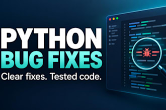 fix and debug your python script with a clear explanation