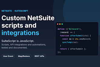 develop netsuite suitescript javascript customizations and integrations