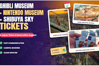 book sunset shibuya sky, ghibli museum and nintendo museum tickets