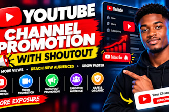 promote your youtube channel with a shoutout and video promotion