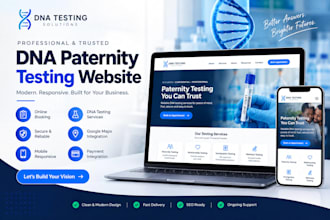design dna paternity testing website with online booking