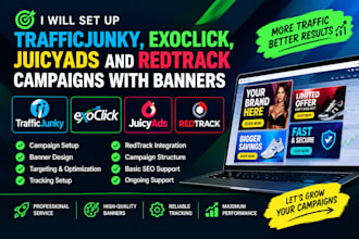 set up trafficjunky, exoclick, juicyads and redtrack