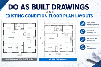 do as built drawings and existing condition floor plan layouts
