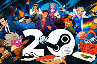 create steam capsule art, game cover art and steam graphics