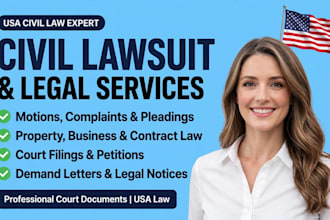 draft motions, complaints, pleadings and responses for civil lawsuits
