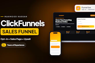 build clickfunnels sales funnel, landing page or clickfunnels 2 funnel