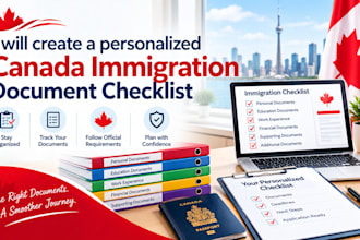 create a personalized canada immigration document checklist