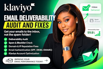 audit and fix klaviyi email deliverability, spf, dkim, dmarc