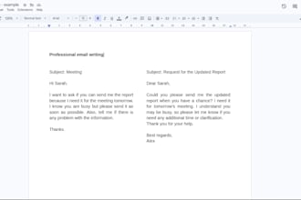 write or rewrite your professional email in english