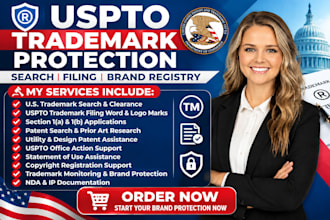 do uspto trade mark search, filing support and brand protection
