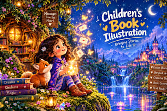 create custom childrens book illustrations and storybook art