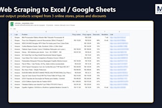 scrape website data into excel, google sheets or csv with python