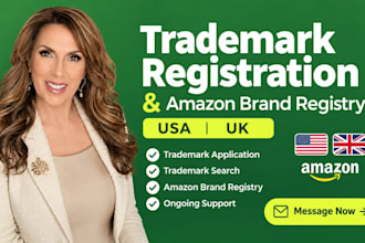professional trademark registration and amazon brand registry USA trademark file