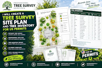 create a tree survey plan and inventory for US permits