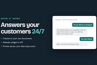 build a custom ai chatbot trained on your business documents