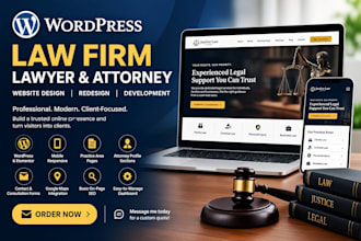 design wordpress law firm lawyer attorney website