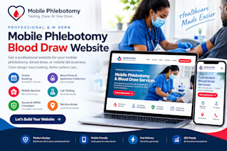 design mobile phlebotomy blood draw testing website