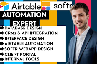 setup airtable database, airtable crm, airtable automation, airtable expert