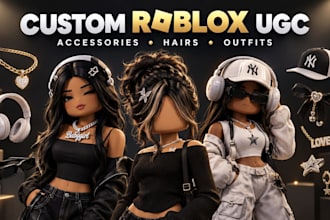 create custom roblox ugc accessories, hairs and outfits