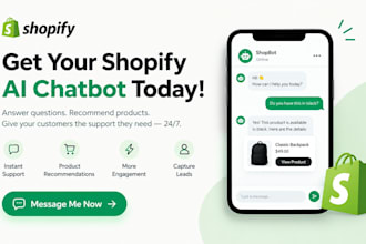 build shopify ai chatbot for customer support and product recommendations