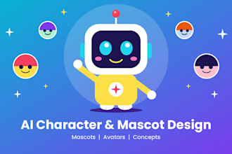 design ai character, ai mascot, ai avatar, ai concept