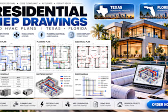 create residential mep drawings and hvac plans in texas, florida