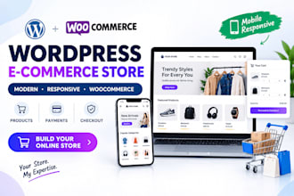 build responsive wordpress webshop and create modern ecommerce webshop