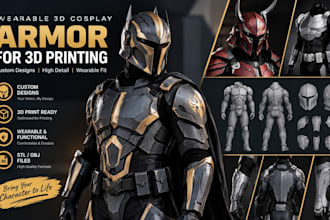 design wearable 3d cosplay armor for 3d printing