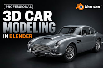 create realistic 3d car modeling, car body kit, 3d vehicle design, car render