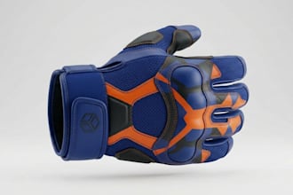 create a 3d glove mockup, custom glove design and rendering
