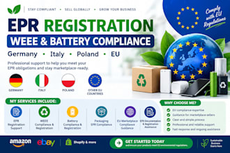 do epr registration, weee and battery compliance in germany, italy, poland, eu