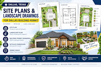 create site plans and landscape drawings for dallas building permit