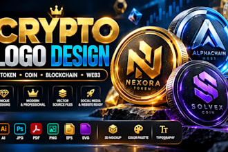 do cryptocurrency, token, coin , crypto website, logo design, currency